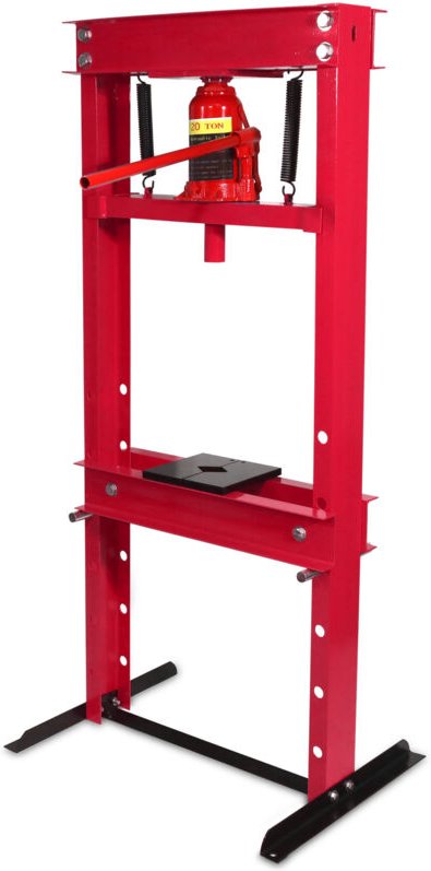 Hydraulische Werkstattpresse 20T Presse Werkstatt Hydraulikpresse Rahmenpresse Dornpresse Tonnen Rot - Bituxx