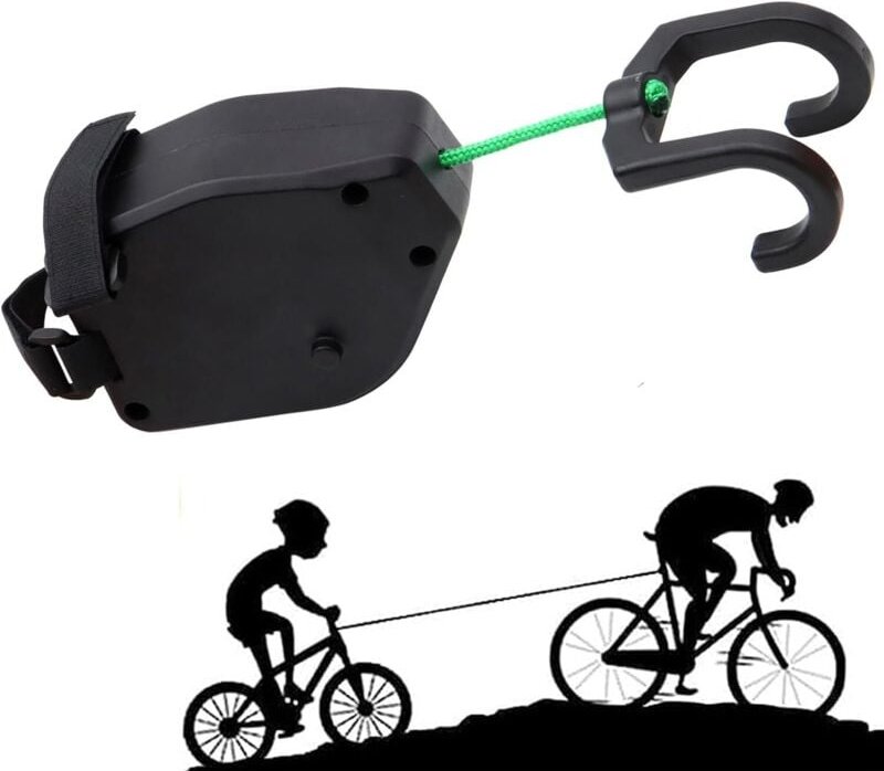 Tigrezy - Kinderfahrrad-Zugstange, einziehbares Fahrrad-Abschleppsystem, Fahrrad-Zugseil, Fahrrad-Zuggurt, Fahrrad-Zugse...