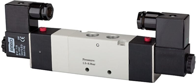 Thumbnail - 5/3-Wegeventil elektropneum. Mitte bel., g 1/8, 24VDC, 400l/min - Riegler