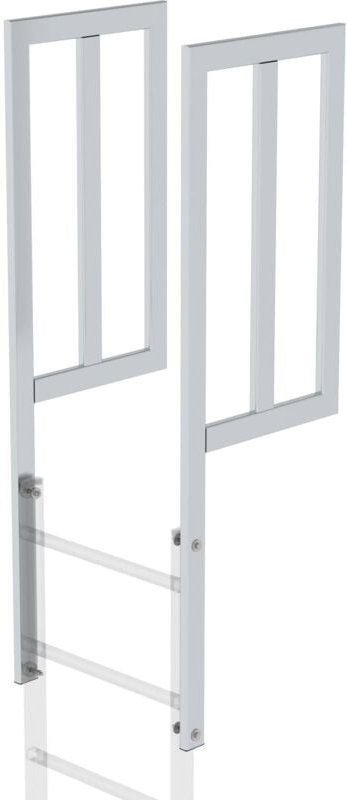 Ausstiegsholm mit Geländeransatz Aluminium blank Länge 1.600 mm - 062050 - Günzburger Steigtechnik