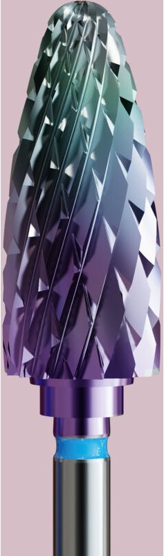 Hartmetallfräser für Hybrid, Gel und Acryl mit Chamäleonbeschichtung - Standardkegel