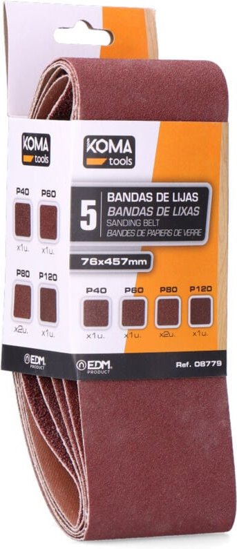 Thumbnail - Set 5 Ersatz-Schleifpapiere für 08778 Akku der Koma Tools Pro-Serie