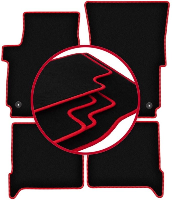 CARLUX-RED Auto-Fußmatten für: Volkswagen Amarok Pickup (2010-)