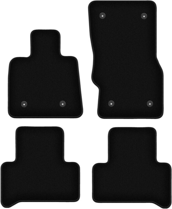 BASIC schwarze Veloursmatten für: Alfa Romeo Stelvio Q4 (4WD) 4x4 SUV (2017-)