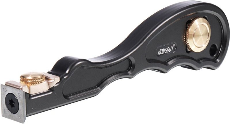 Mini-Karbid-Leimschaber 2-in-1-Holzbearbeitungswerkzeug mit Griff aus Aluminiumlegierung