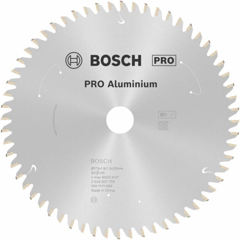 Pro Aluminium cordless Kreissägeblatt, 173 x 1,8 x 20 mm - Bosch