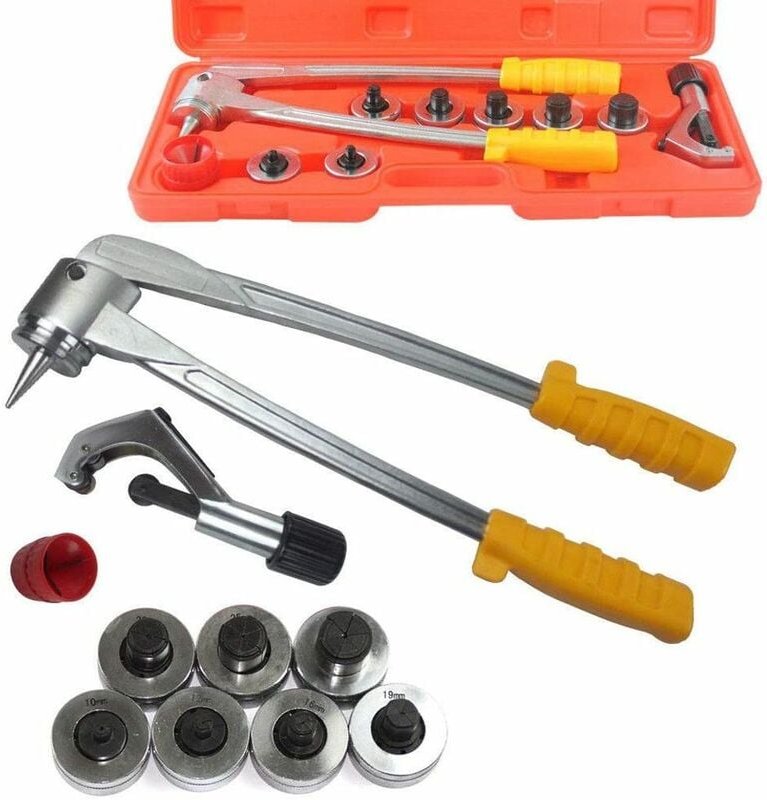 Mumu - Rohraufweiter Aufweitzange Rohraufweitset mit Rohrschneider inkl. 7 Aufweitköpfe