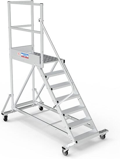 Mobile Plattform mit Geländer links und hinten - Maximale Arbeitshöhe 3.80m - PTF109G