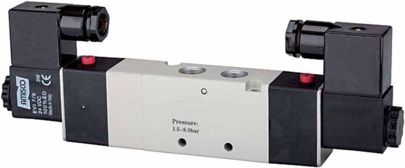 5/3-Wegeventil elektropneum. Mitte entlüftet, M5, 24 v dc - Riegler