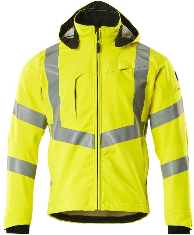 Thumbnail - Blackpool Soft Shell Jacke Gr. l, hi-vis gelb - Mascot