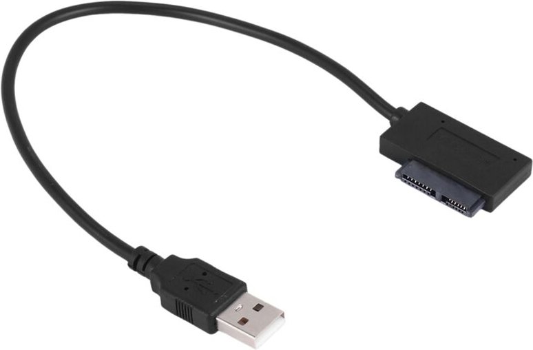 Tlily - usb Adapter pc 6P + 7P cd dvd Rom sata zu 2.0 Konverter Slimline Sata 13 Pin Laufwerk Kabel für Laptop Notebook