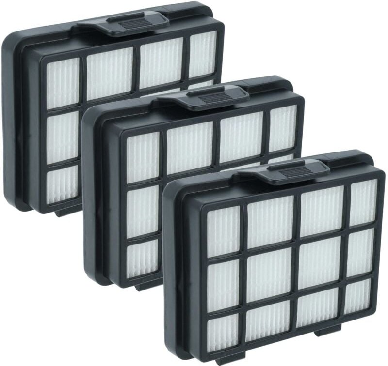 Thumbnail - vhbw 3x Staubsaugerfilter kompatibel mit Medion MD 17971 Staubsauger - Abluftfilter Schwarz Weiß