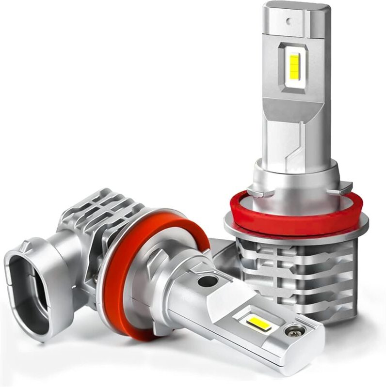 Ersandy - H11/H8/H9 LED-Lampe, 6500 k weiß, für 12 V–24 V-Scheinwerferlampen-Ersatz-Set für Autos. (2 Stück)