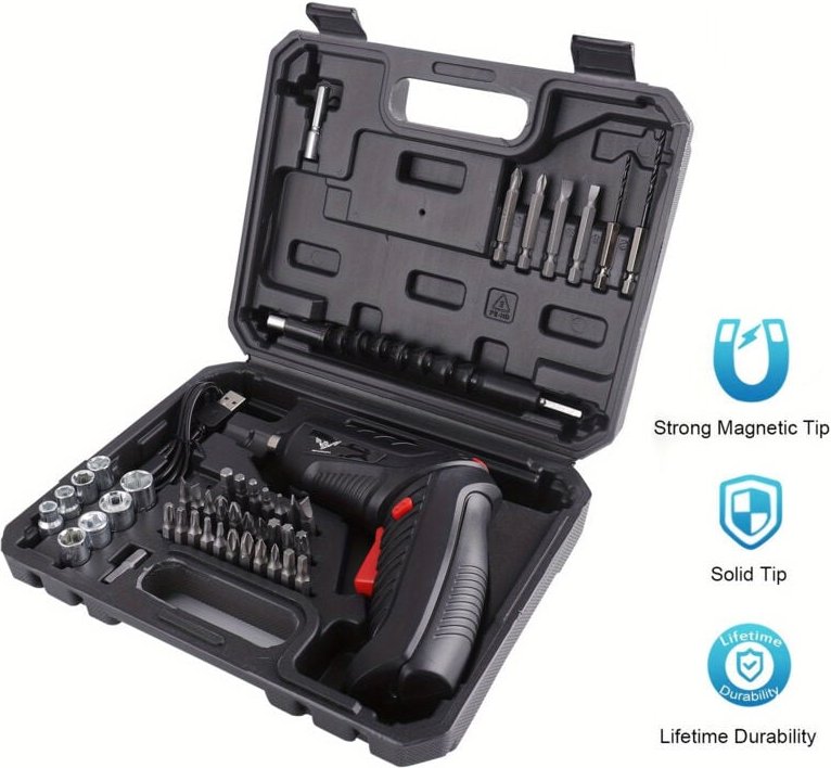 Dolaso - Elektrischer Schraubendreher, Akku-Bit-Schraubendreher, wiederaufladbar, 3,6 v Li-Ion, 3,5 N·m maximales Drehmo...