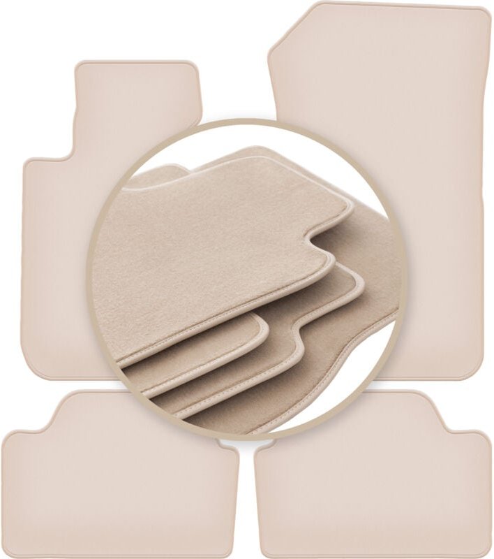 PREMIUM beige Matten für: BMW 1 E87 Fließheck 2004-2011