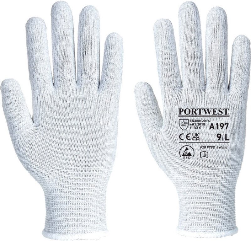 Antistatische Handschuhe Grau XL - Größe 10