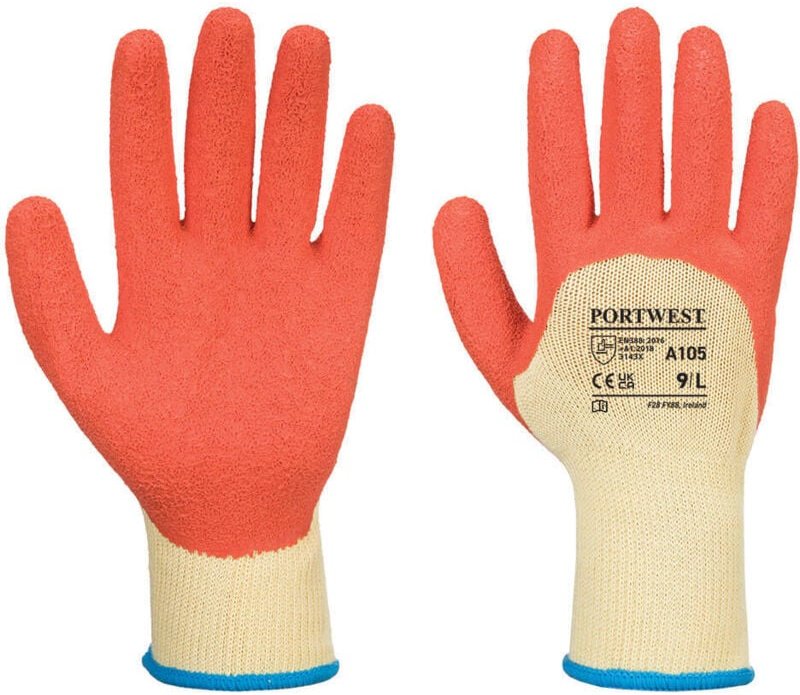 Thumbnail - Extra Grip Handschuhe Gelb/Orange L - Größe 9