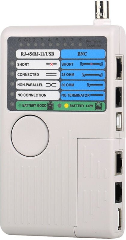 Lntyq - Netzwerkkabeltester, LAN-Kabeltest, 4-in-1-Remote-LAN-Netzwerkmessgerät, USB-Bnc für utp, stp, Rj11, Rj45-Kabelt...