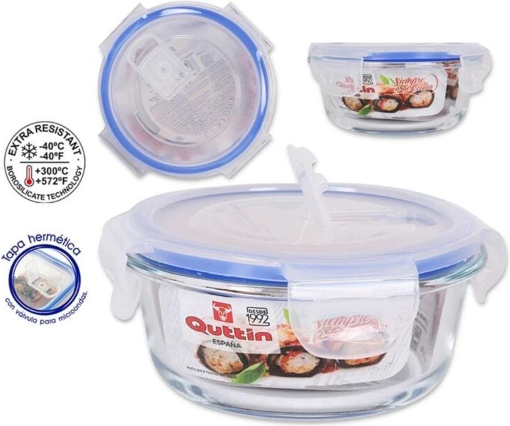 Hermetisches rundes Glas 15 cm 650 cc mit Ventil