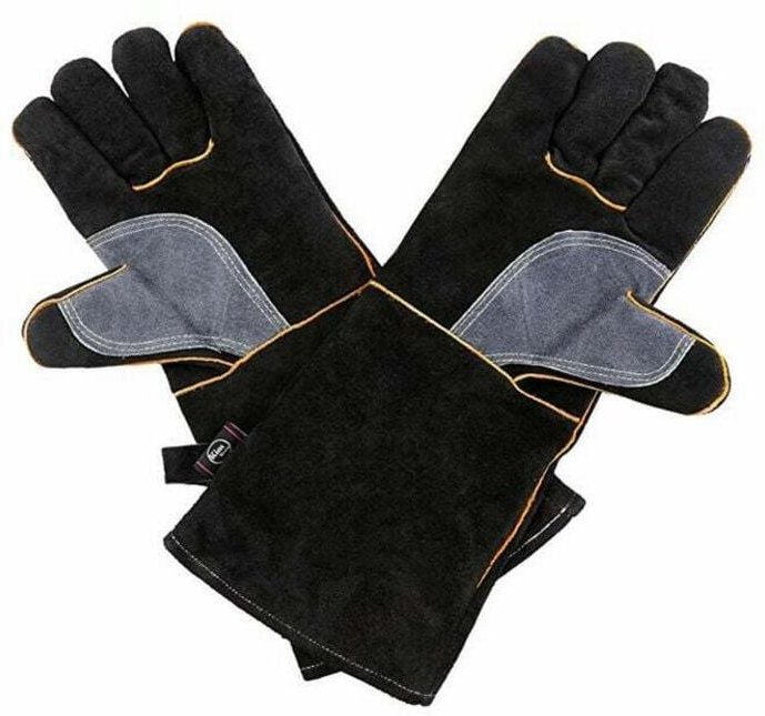 Extrem feuer- und hitzebeständige Handschuhe, Betterlife-Leder mit Kevlar-Nähten, perfekt für Kamin, Herd, Ofen, Grill, ...