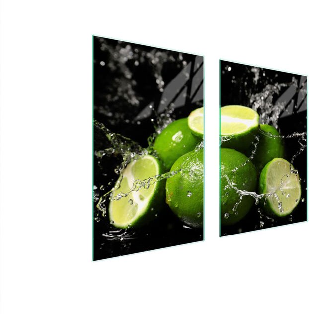 GLASSCHUTZPLATTE FÜR KÜCHE 65x52 LIMETTE