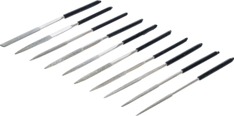 Diamantfeilen-Satz gerade 140 x 3 mm 10-tlg.