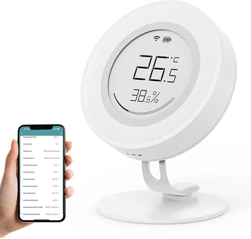 Détecteur de température et d'humidité portable, hygromètre précis, affichage numérique, adapté à la maison, au bureau, ...
