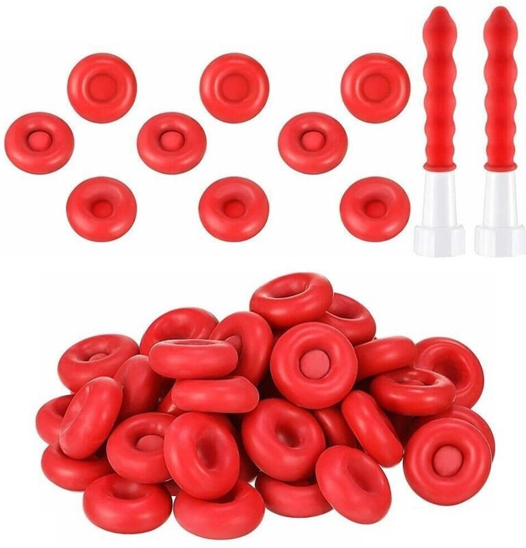 Gabrielle - 20 Stück Dichtungsdüsenkappen, rote Silikon-Kartuschenspitze, Ersatz-Dichtungsdüse, Dichtungskappen, Dichtun...