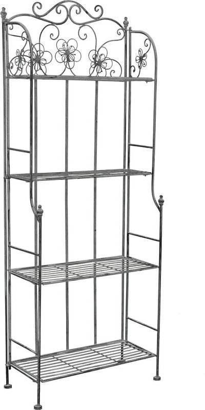 4 -Storey Étagère -Regal in Margherita Stahl schließbar - DarkSlateGray - DarkSlateGray