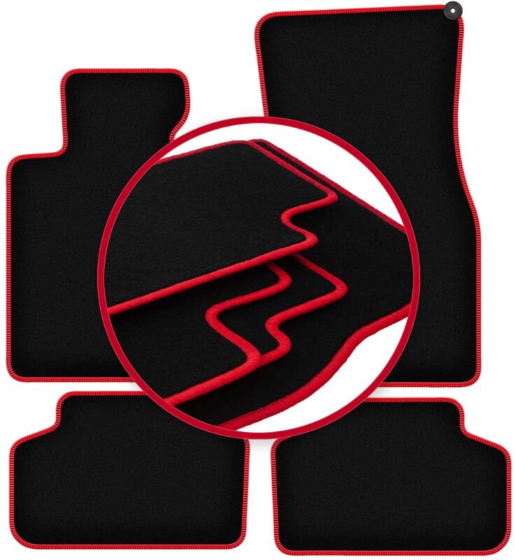 CARLUX-RED Auto-Fußmatten für: BMW 5 G31 Touring, Kombi (2017-)