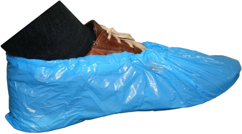 Einweg schuhuberzug blau cpe