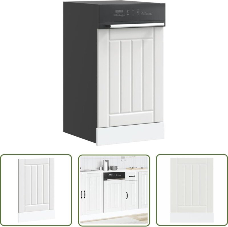 vidaXL Geschirrspülerblende Lucca Weiß Holzwerkstoff