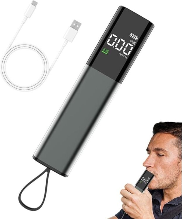 Digitaler Alkoholtester, Alkohol-Atemtester, digitaler persönlicher Alkoholtester Testgerät für Trunkenheit am Steuer, g...