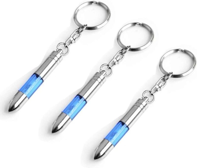 Antistatischer Schlüsselanhänger, 3 Stück Zylinderform Auto-Entlader zur Freisetzung statischer Elektrizität