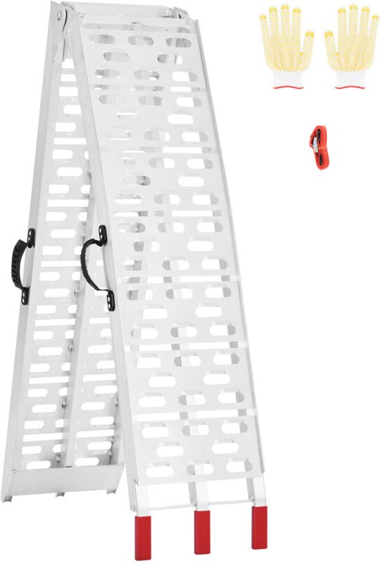 Thumbnail - VEVOR Aluminium-Rampe 1 Stk. Hochleistungsrampe Verladerrampe (340 kg belastbar) mit breiterer Rampenoberfläche, univers...