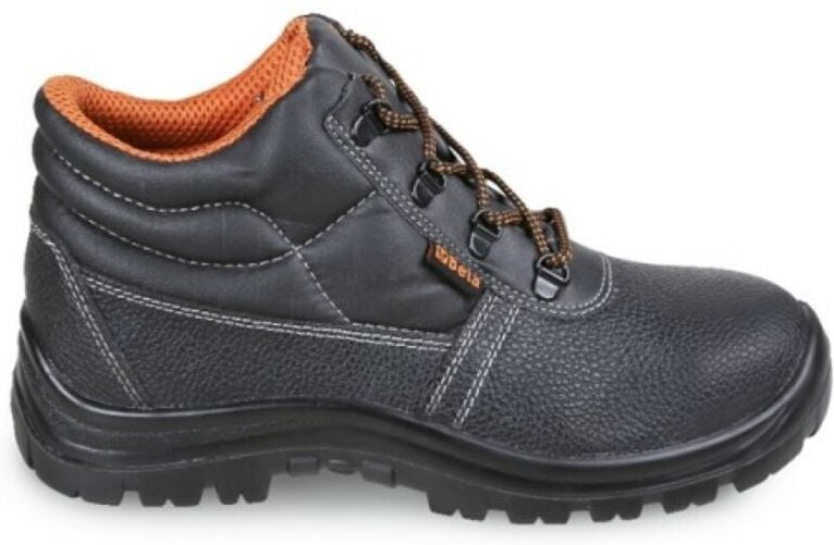 BETA 72431244 Zapatillas Alta Piel Negro Base C/Lam BK 44, Grau, 44 mm