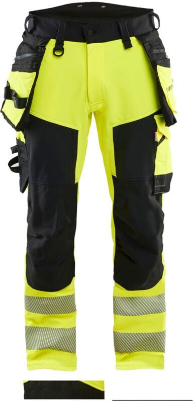 Hochsichtbarer Stretch-Arbeitshose 4D 1122 - Gelb/Schwarz L - FR(46) - SE(C52) - Normen