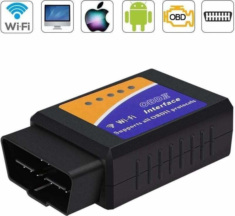 Thumbnail - WiFi OBD2-Diagnosetool, OBD2 ELM327 Autodiagnosetool, obd II-Diagnosescanner für alle Fahrzeuge, universeller Fehlercode...