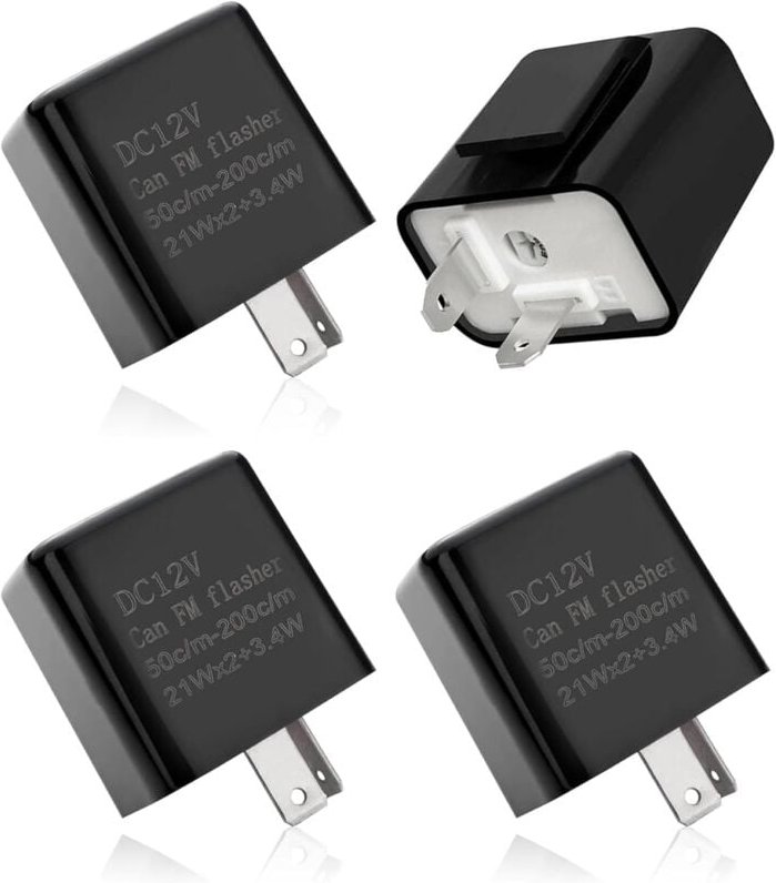 Stück 12 v 2-poliges Blinkrelais, orangefarbenes Blinkerrelais, verstellbares zentrales Blinkrelais für Motorrad, Roller...