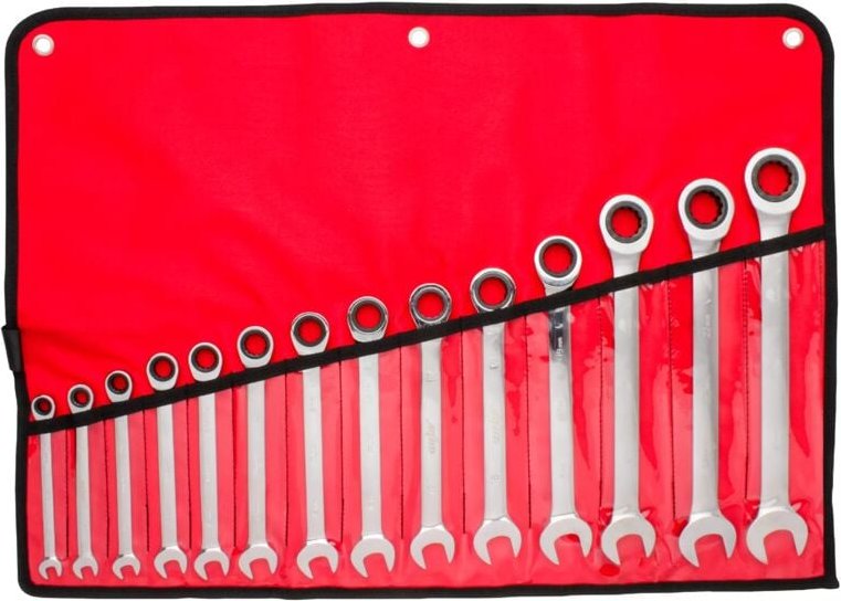 MJW Satz Ringmaulschlüssel 8-24 mm mit Ratsche