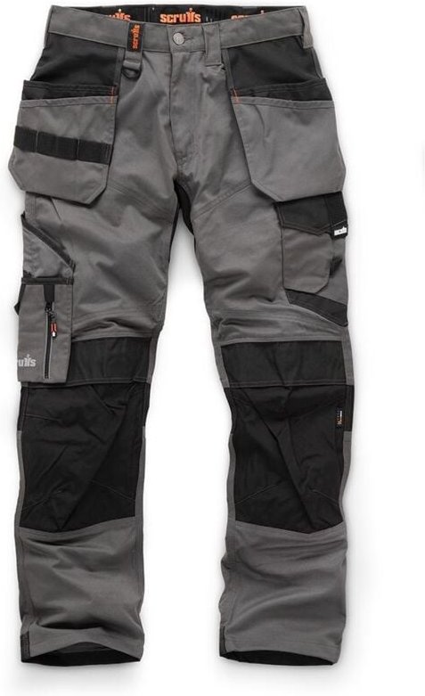 Scruffs - Arbeitshose "Trade" mit Holstertaschen, anthrazit Größe 56 lang