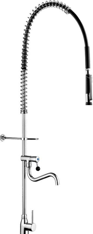 Delabie Geschirrspülbr. schw mit Mischer+Handbr. 433010,Auslaufvent.
