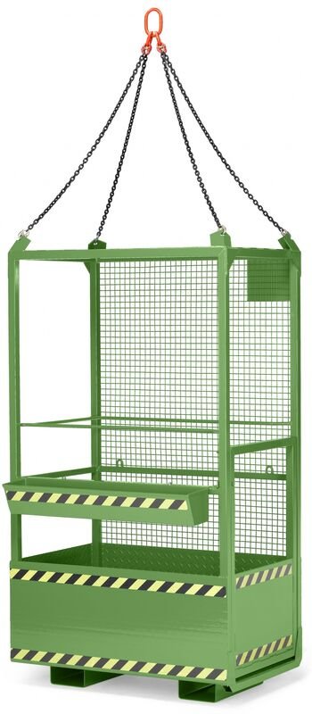 R+R Industrietechnik Arbeitskorb Typ RAK-Kranbar 1200x800x2200mm RAL6011 Resedagrün