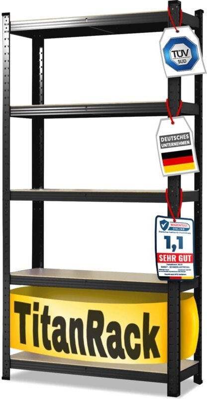 Schwerlastregal Schwarz 150 x 75 x 30 cm