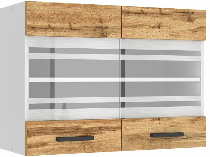 Belini Hängeschrank Küche, Küchenschränke SGW. Breite 80 cm. Oberschrank mit 2 Türen, Küchenhängeschränke, Wandschrank H...