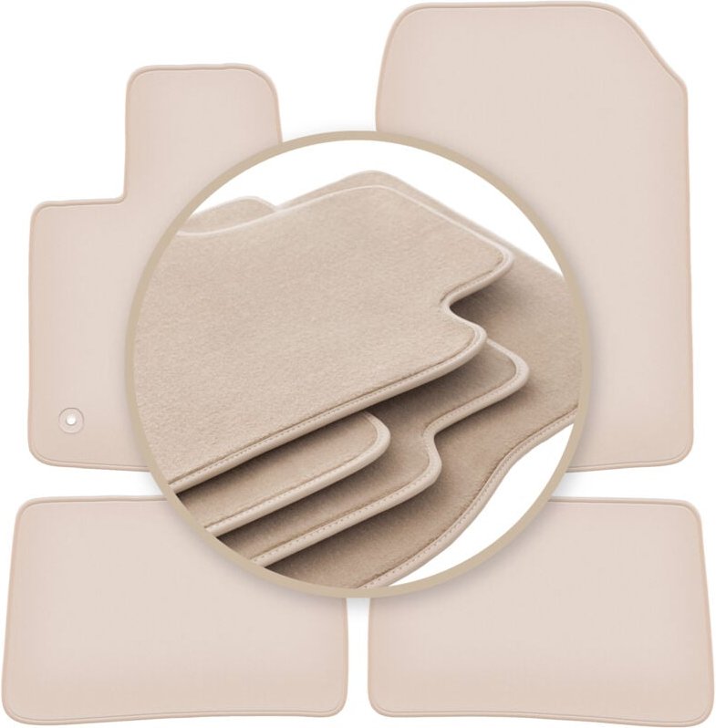 Beige PREMIUM-Matten für: Renault Twingo II Fließheck 2007-2014