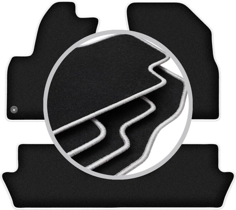 CARLUX-SILVER Autofußmatten für: Citroen C4 Picasso I Minivan (2006-2013)