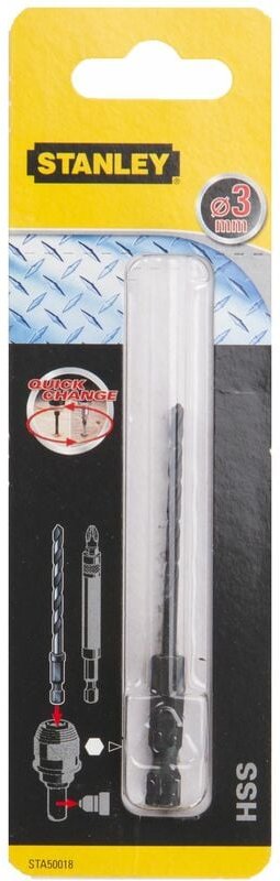 Thumbnail - HSS-Bohrer für Metall, Holz und Kunststoff ø 3mm. Sechseckige Welle STY-STA50018-XJ