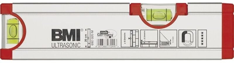 692020M Wasserwaage mit Magnet 200 mm 0.5 mm/m - BMI