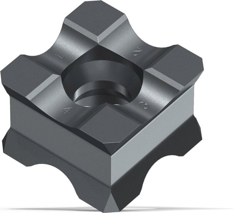 Wendeschneidplatte kx, ve 10 St, Radius 3 mm für NE-Metalle und weiche Materialien - Fein